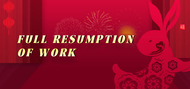 Full Resumption of Work after Our Chinese Lunar New Year